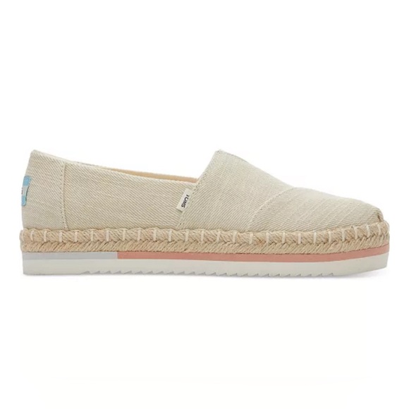 NIB TOMS
Women\'s Alpargata Platform Espadrille Slip-Ons - Beige Size 7.5 EUR 38